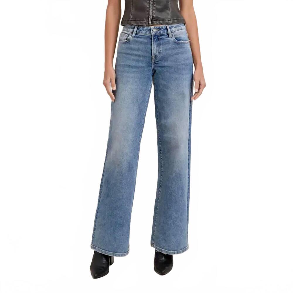 NEW HIDDEN women's wide leg jeans in medium wash
